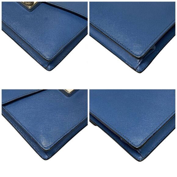 Auth PRADA - Blue Saffiano Leather Handbag - Picture 16 of 16